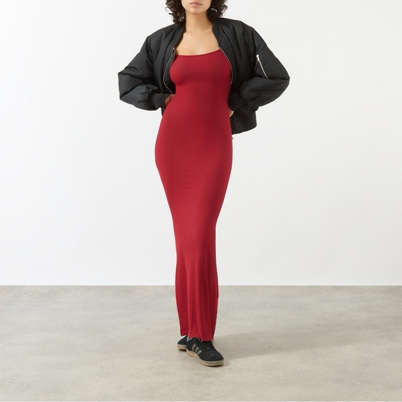 SKIMS Dresses & Skirts - NWT SKIMS Soft Lounge Long Slip Dress in BRICK sz XS - RARE